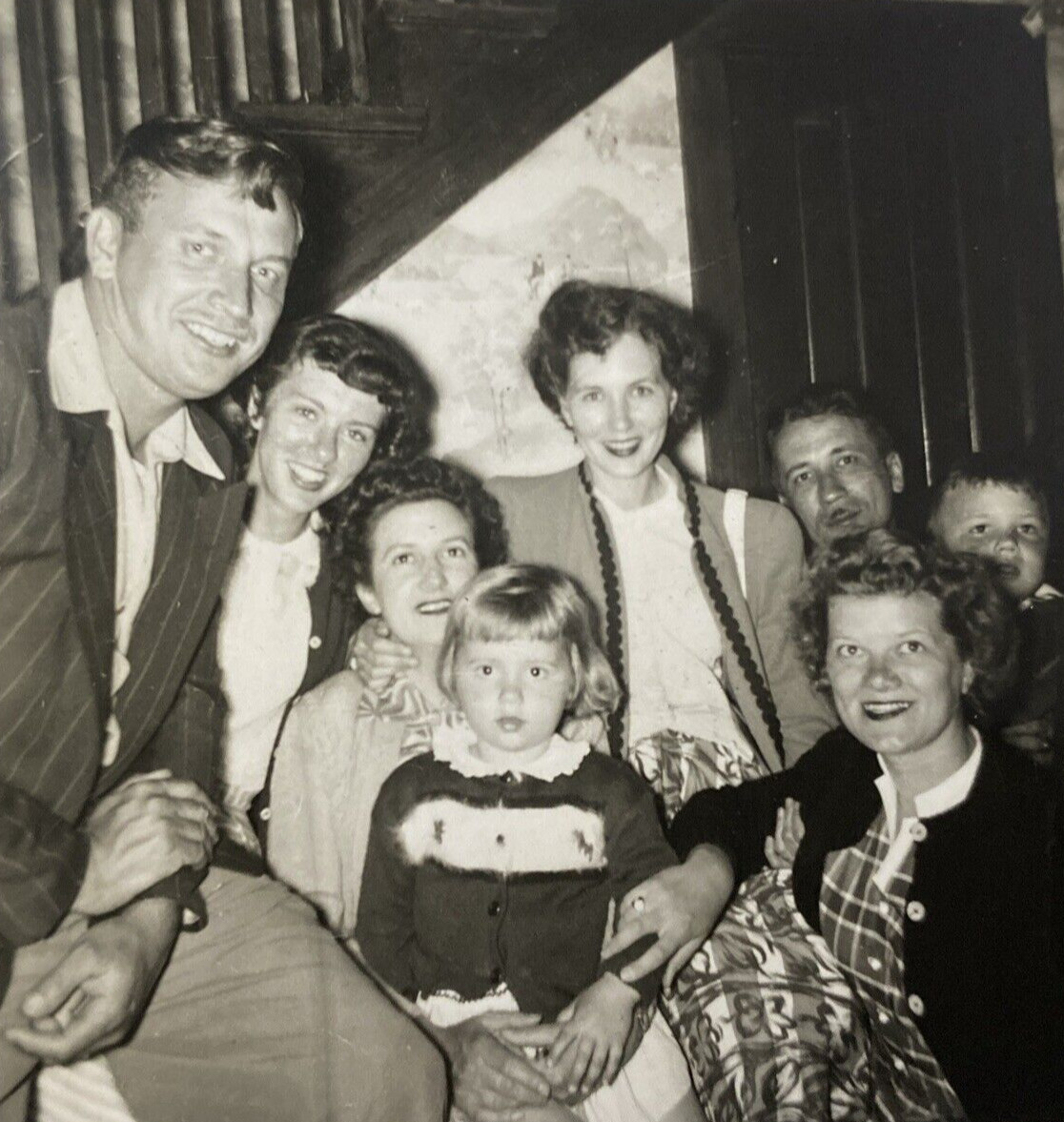 1951 Lake Bomoseen Vermont VT Women Men Children Smiling Original Photo P12zc14