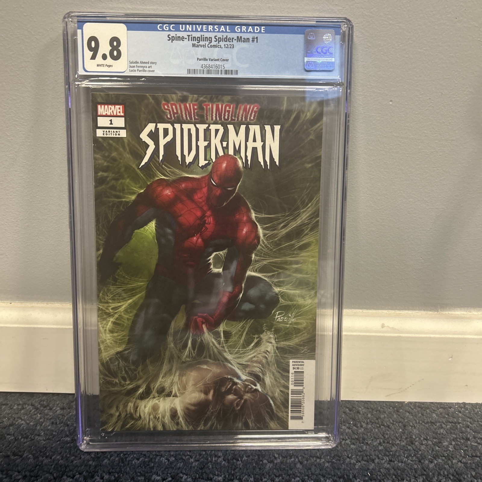 Spine-Tingling Spider-Man #1 (2023 Marvel Comics) 1:25 Ratio CGC 9.8 Parrillo