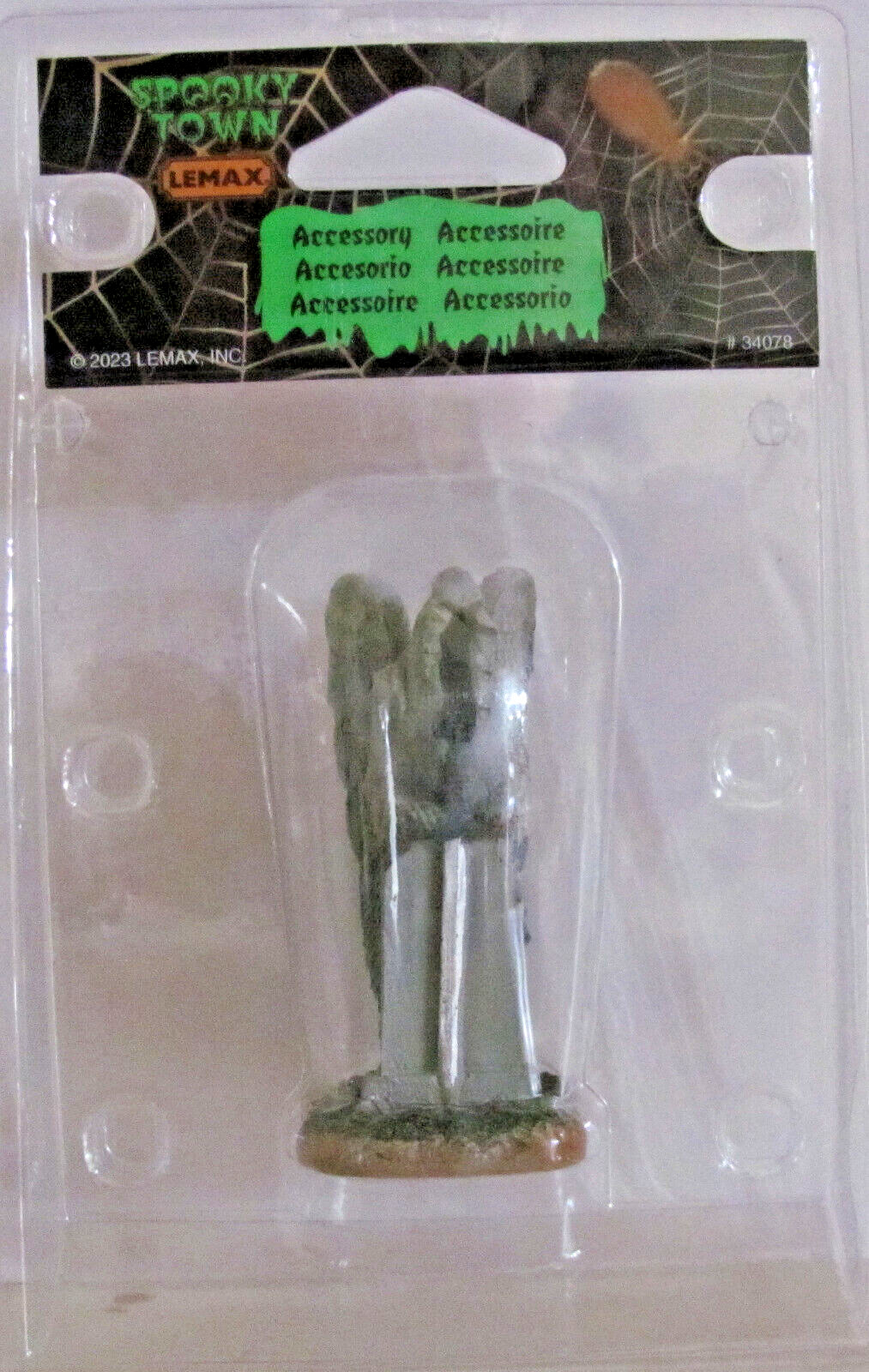 Lemax Spooky Town Accessory – Haunted Cemetery Statue #34078