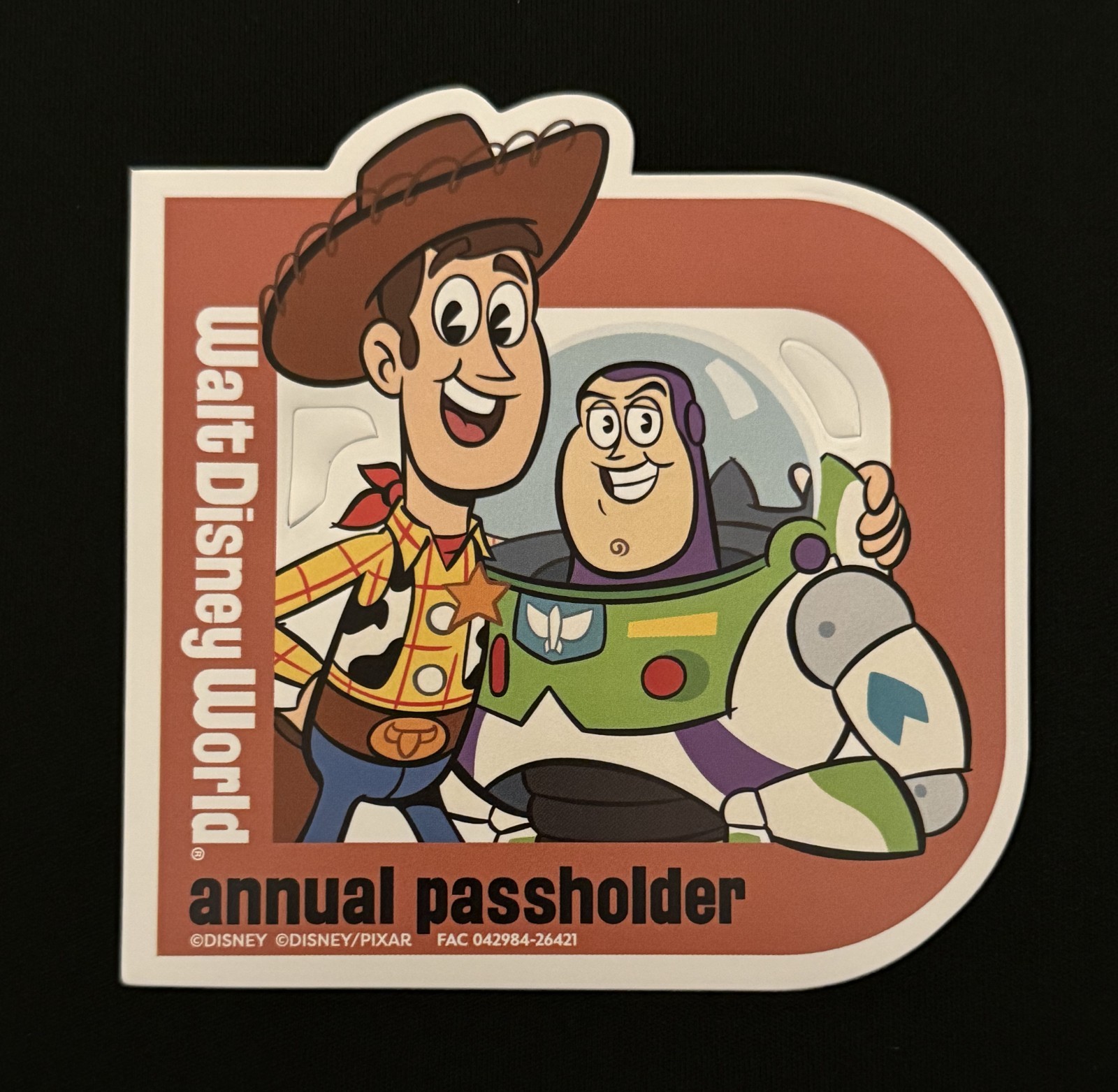 Disney Parks Annual Passholder Magnet – Toy Story Woody & Buzz – Original NEW