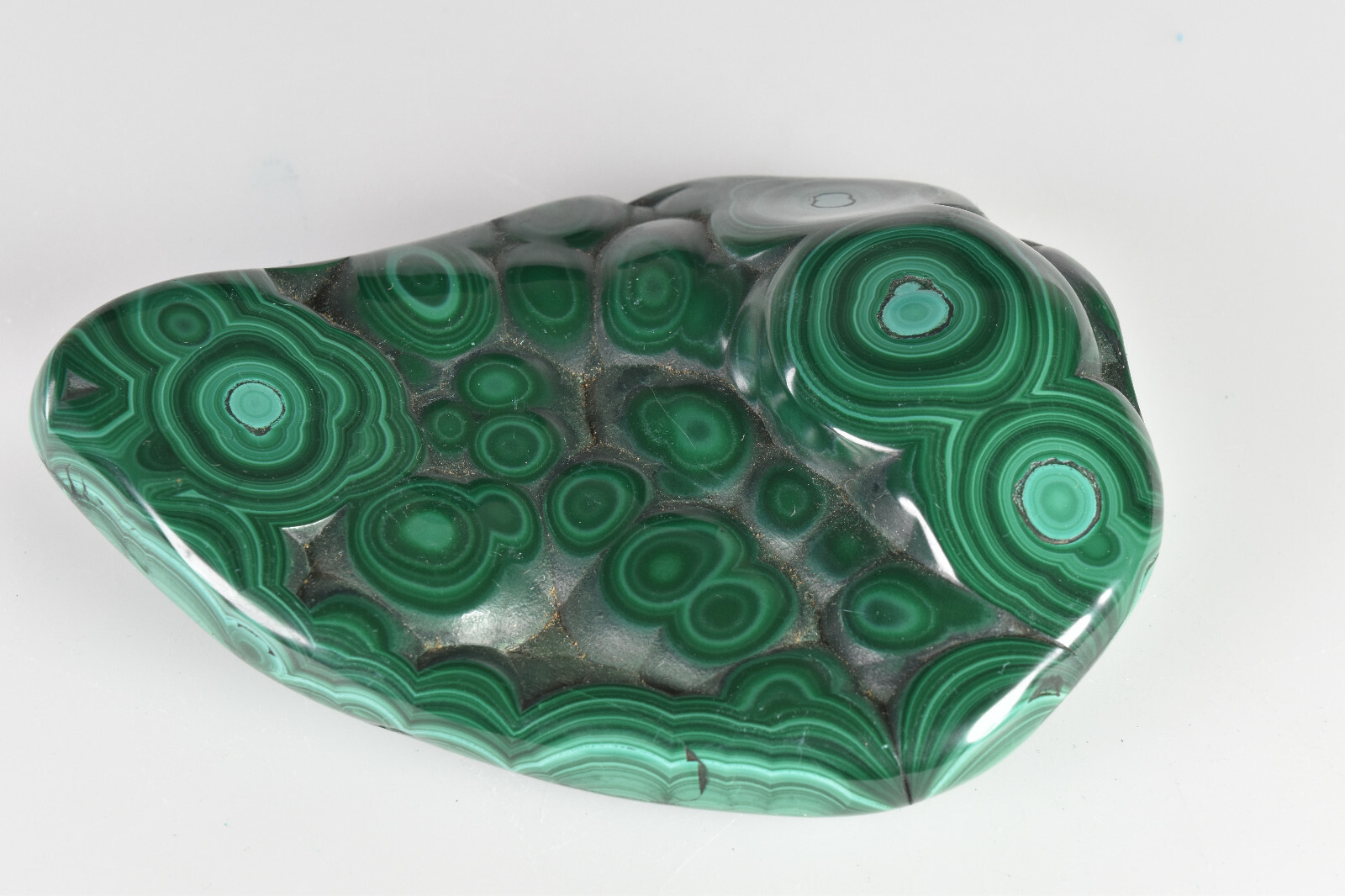 Polished Botryoidal Malachite from Congo 9.5 cm # 21104