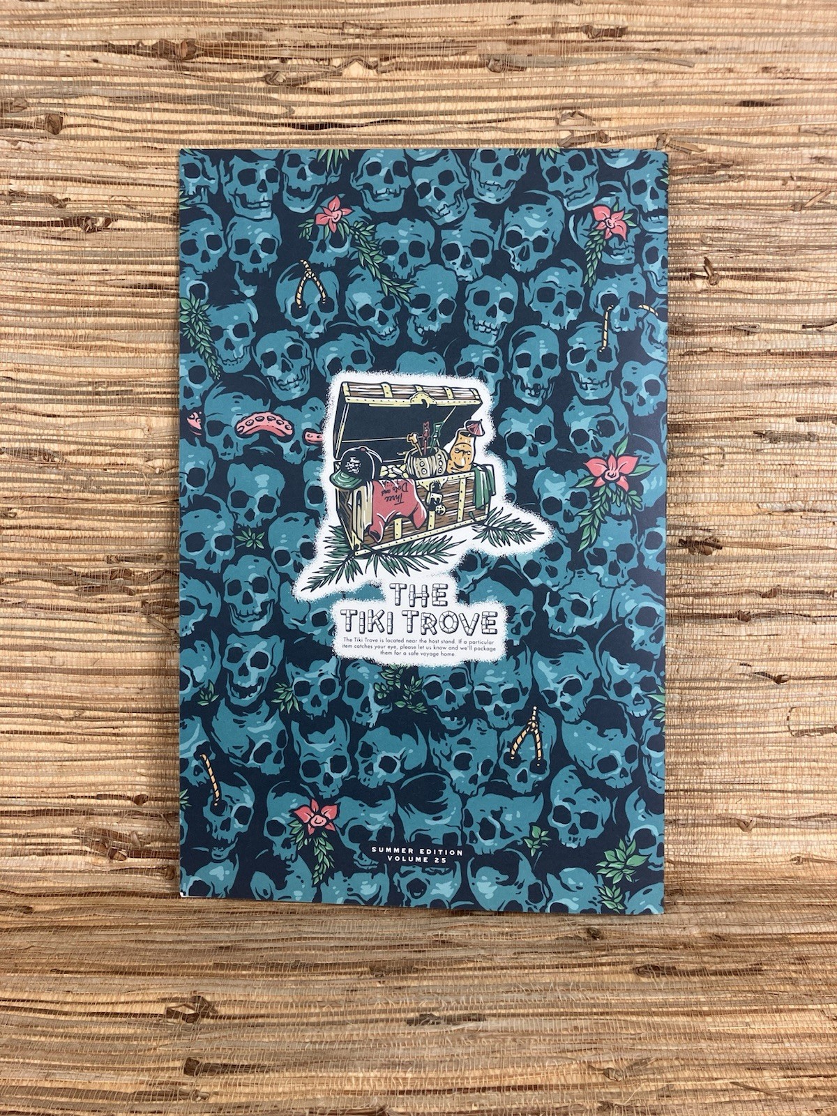 Three Dots and a Dash Skull Wall Menu Summer 25′ & 3 Swizzle Sticks Chicago New