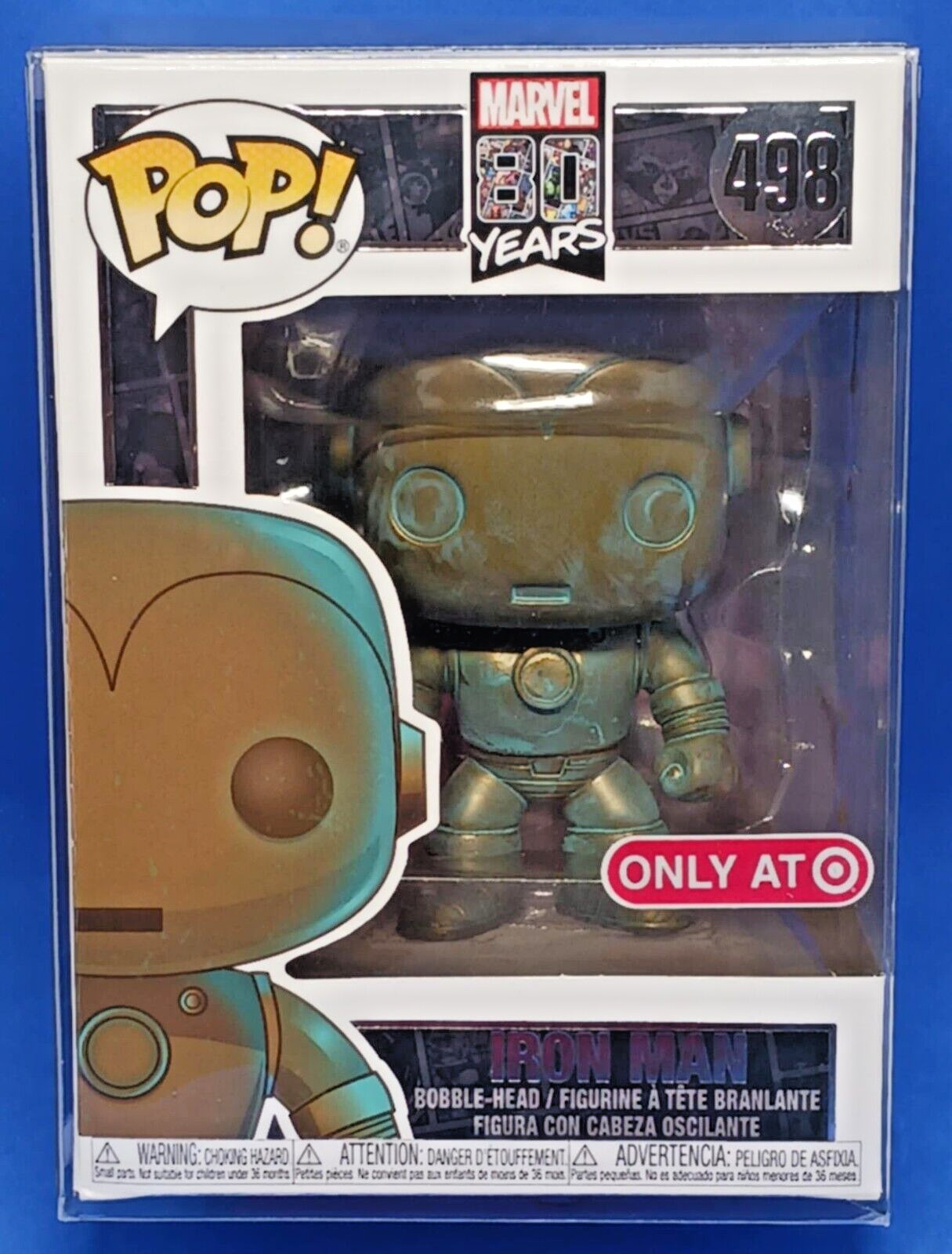 Funko POP! Marvel Iron Man Patina Target Exclusive Bobble-Head #498