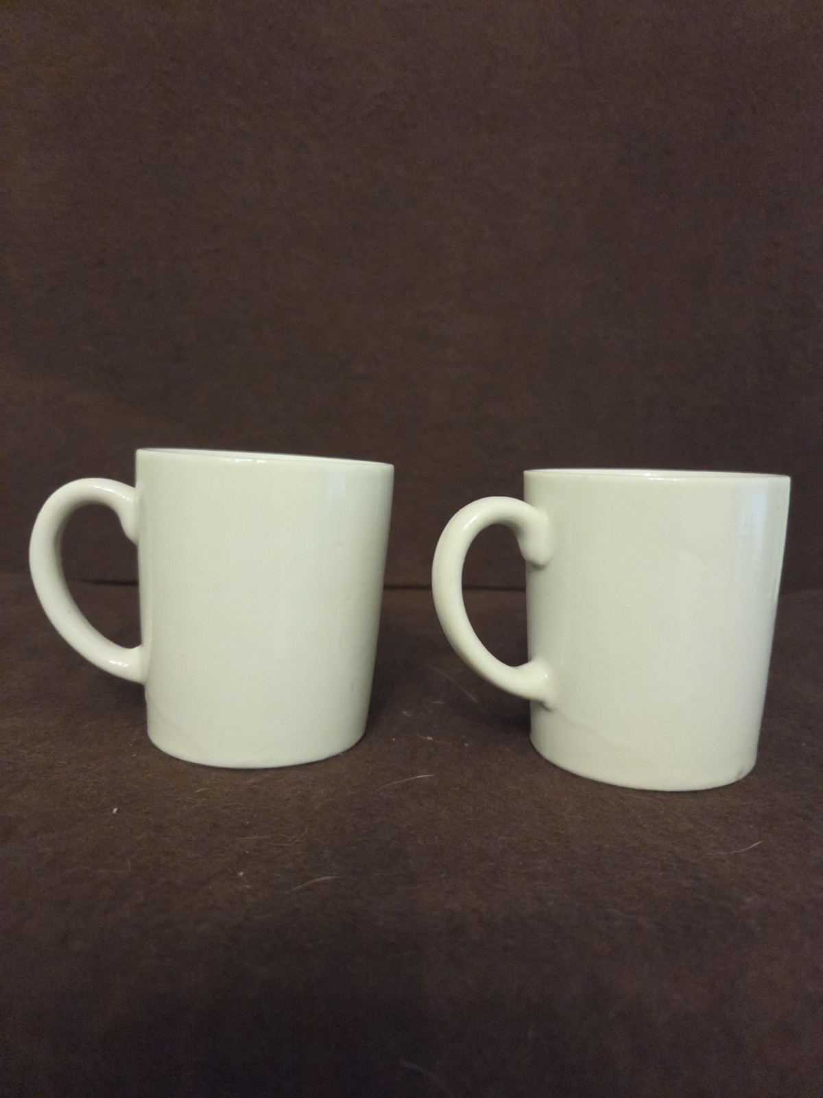 Pair Vintage Retro 1960s Japan Flower Coffee Mugs Cups Set 2 Brown