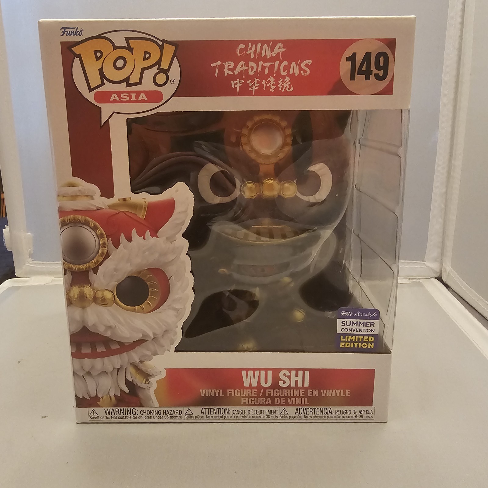 Funko Pop! Asia Wu Shi Exclusive to SDCC 2023 #149 2023 Rare Black and Gold NIB