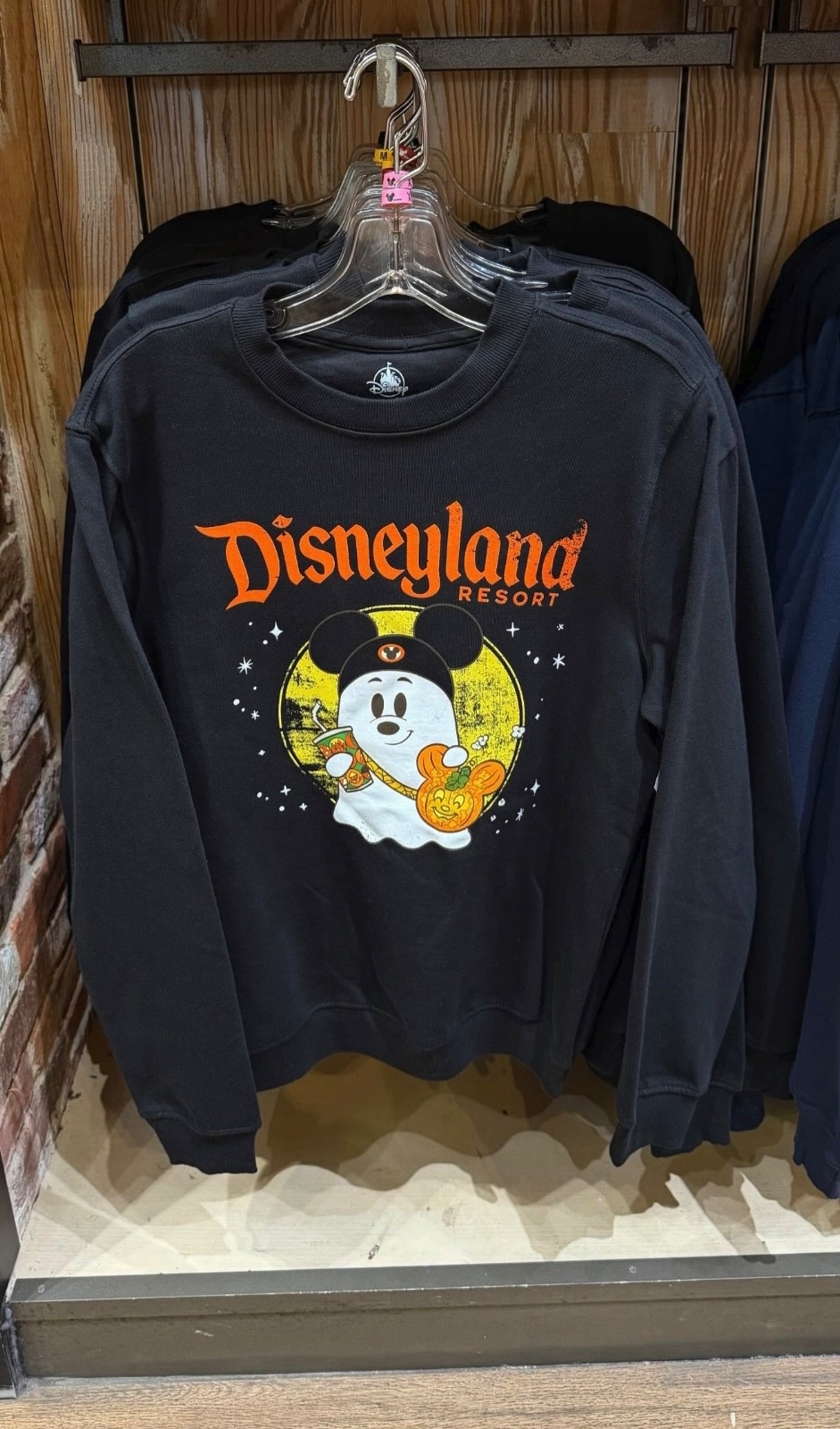 New Disneyland Resort Mickey Mouse Ghost Pullover Sweatshirt for Adults L