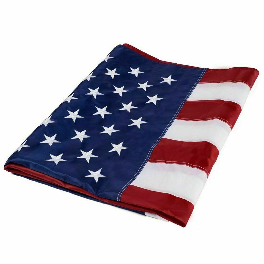 3x5ft US American Flag Heavy Duty Embroidered Stars Sewn Stripes 100% Polyester