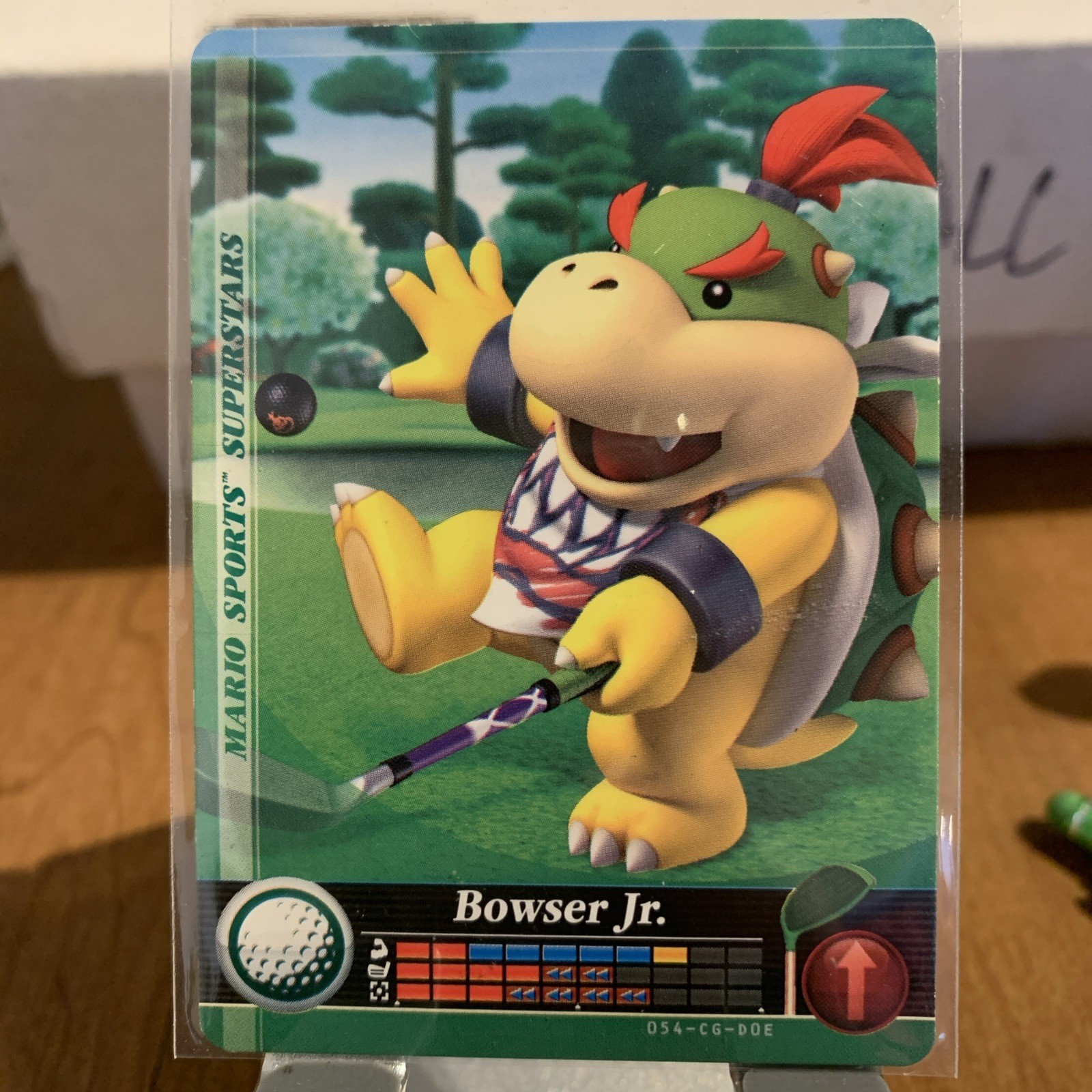 BOWSER JR (GOLF) #054 US PACK FRESH Mario Sports Superstars Amiibo Card [eSE]