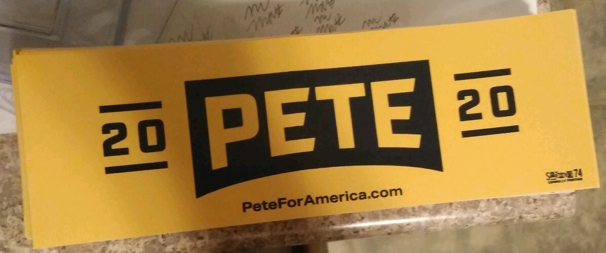 Pete Buttigieg 2020 Presidential Candidate Official Campaign Bumper Sticker
