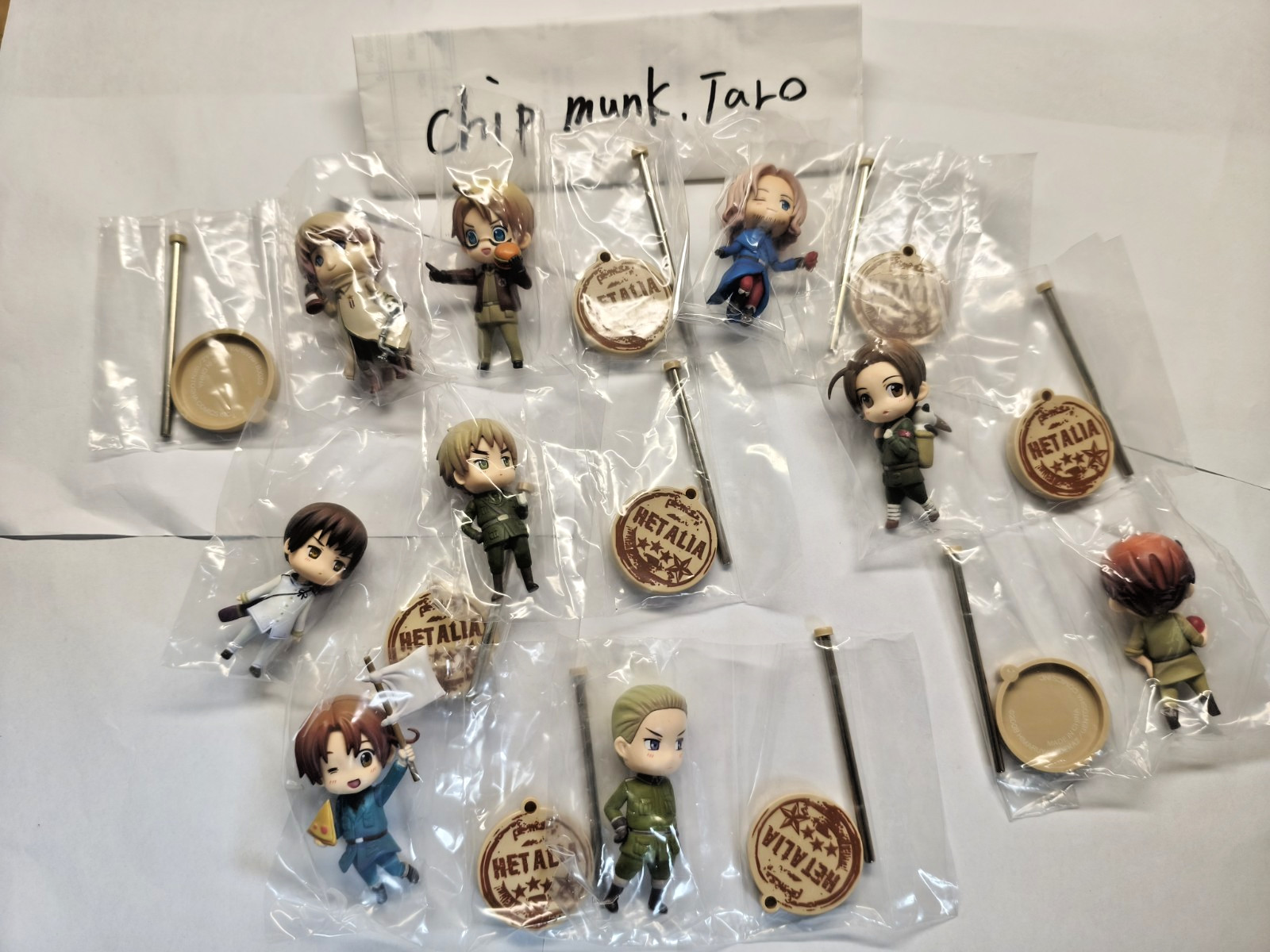 Hetalia Axis Powers Mini figure complete set of 9 about 5cm with box