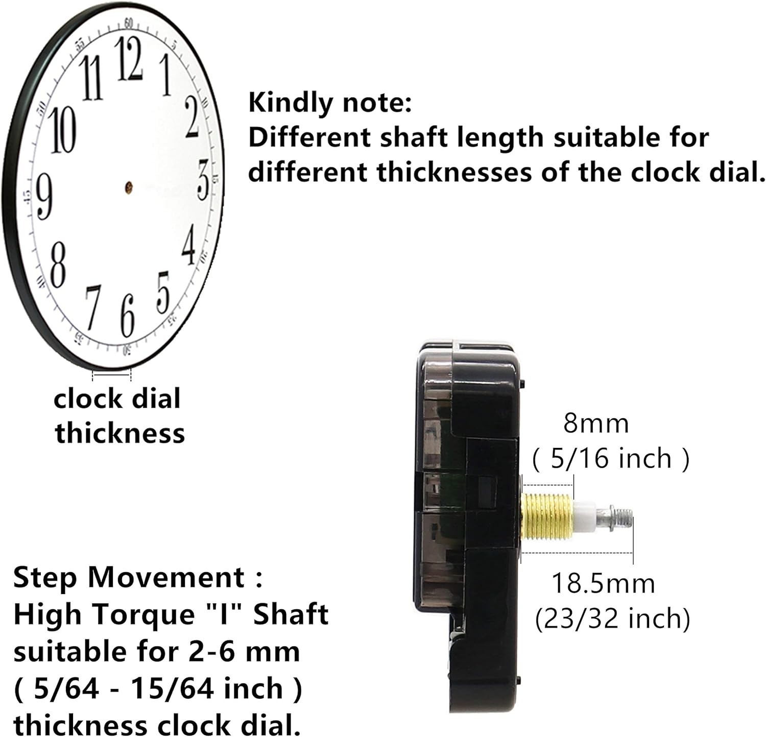 Versatile Quartz Clock Movement for DIY Projects – Includes Multiple Clock Hands