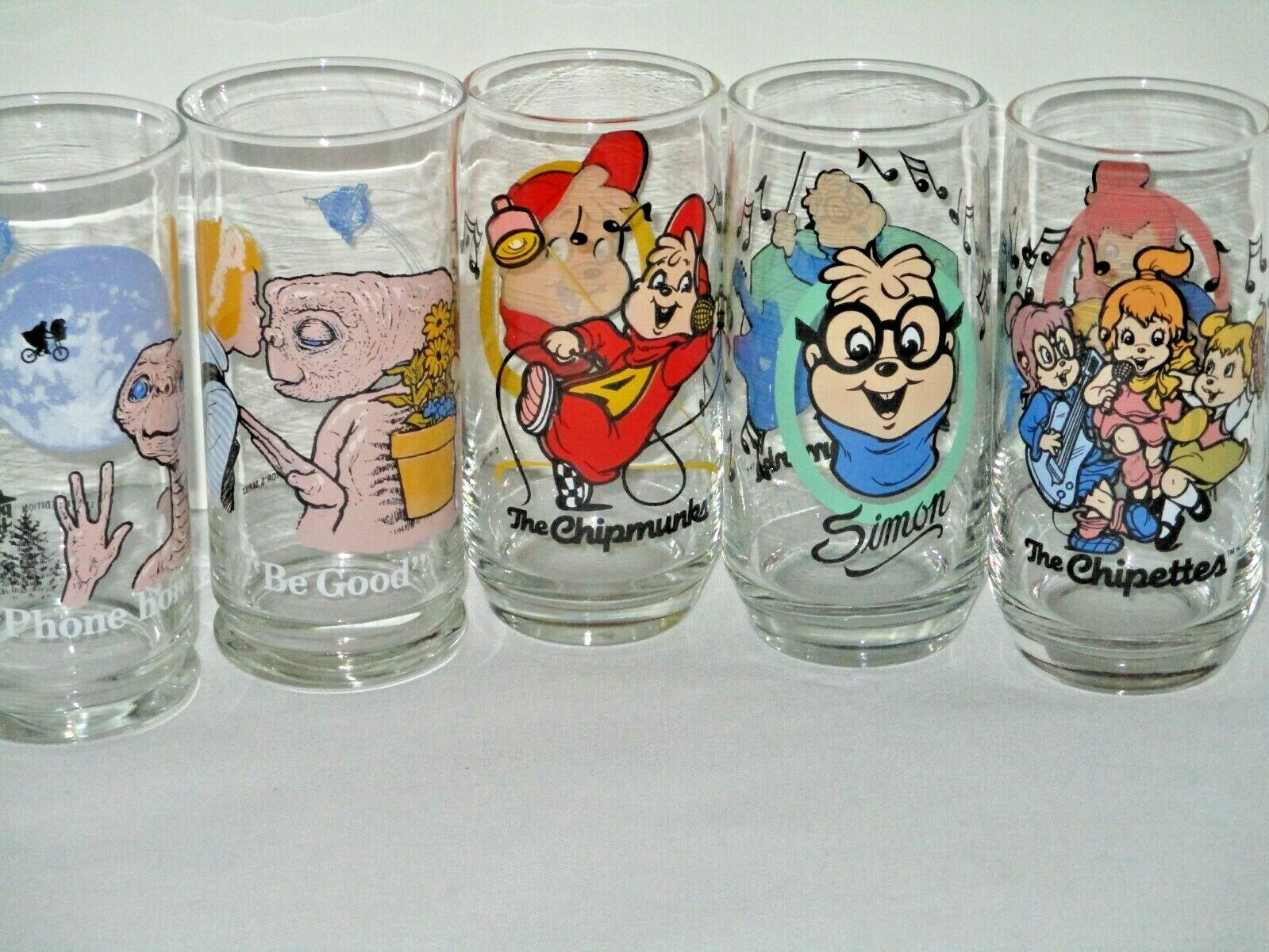 Lot of 5 Fictional Character Collectible Glasses