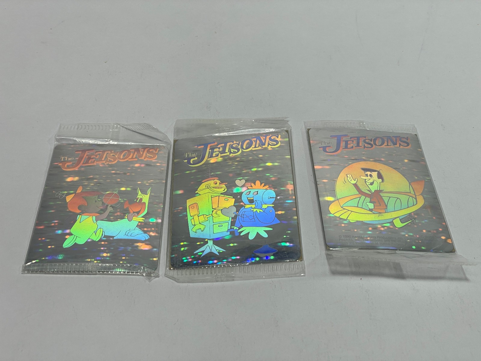 1990 HOLOGRAPHIC JETSONS CARDS – SET OF 3 – RALSTON CEREAL SEALED