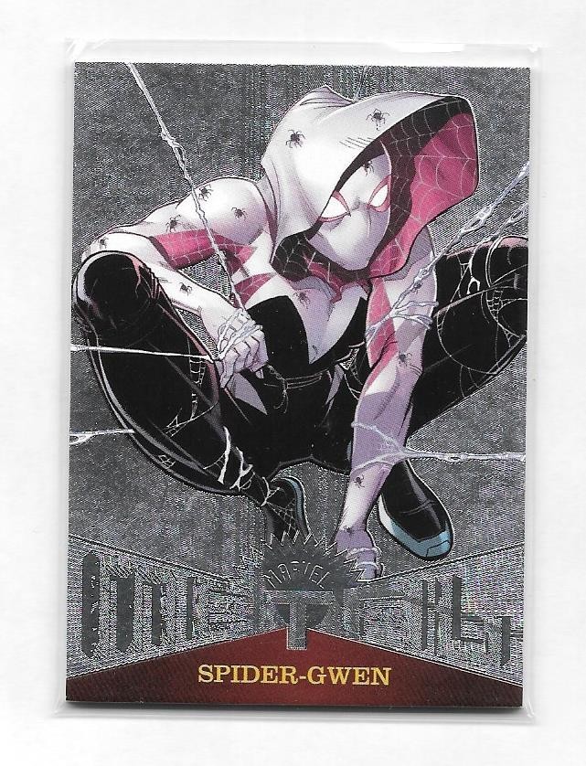 2017 Fleer Ultra Spider-Man Base Silver Metal Spider-Gwen #MM22 Card