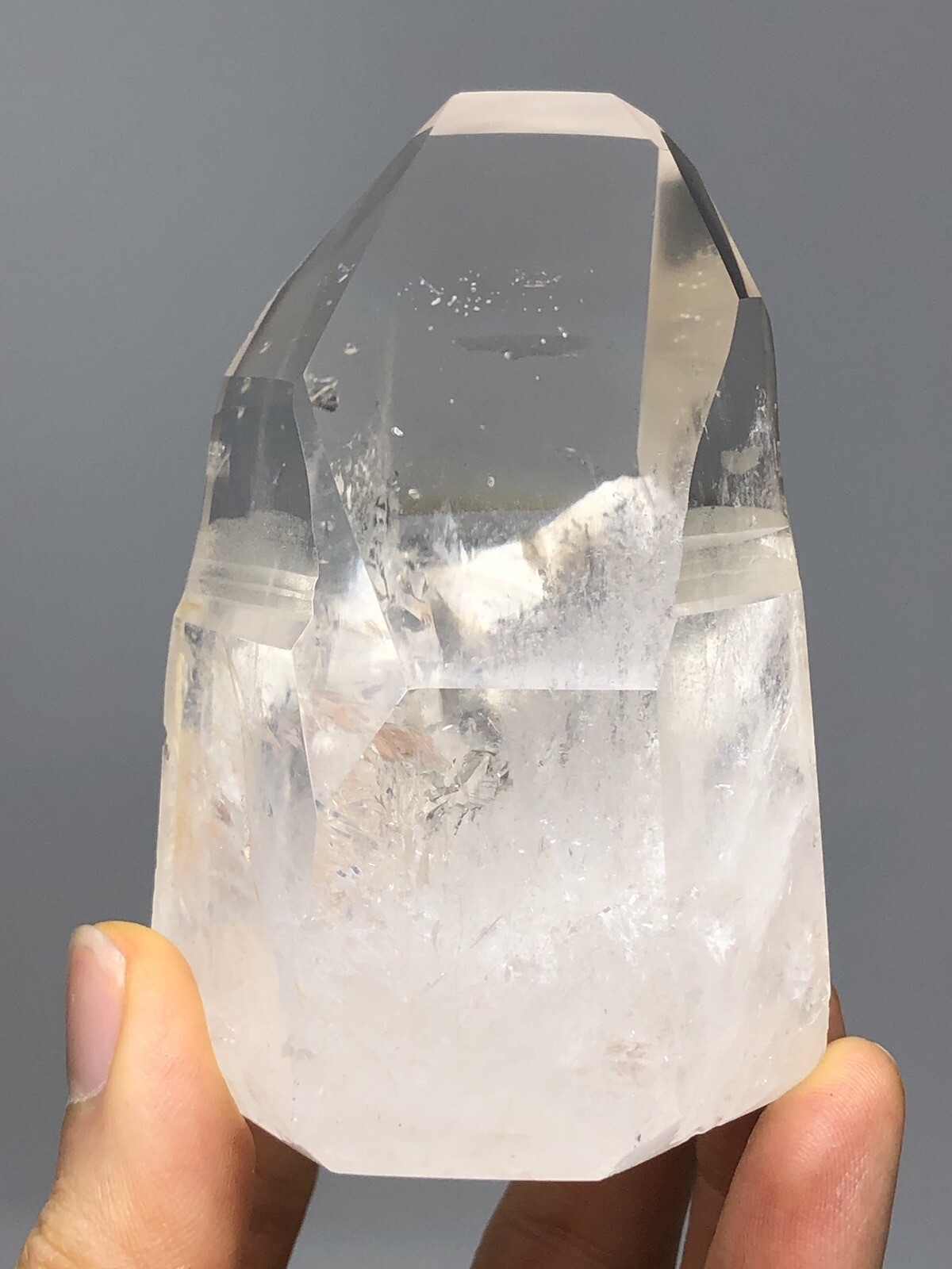 Lemurian Quartz Polished Tower Point LARGE 12.0oz Brazil Reiki Crystal N38
