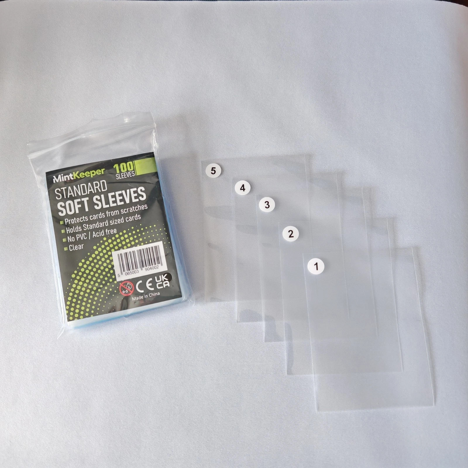 Numbered Soft Penny Sleeves for Sports & Trading Card Sellers Pack of 100 Multi