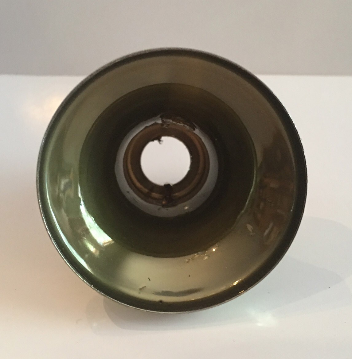 NEW: 1-1/4″ tall BRASS Plated Steel NECK CUP BREAK SLIPS 1/8IPS (3/8″) LAMP PART