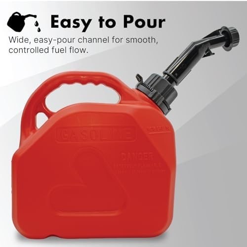 1.5 Gallon Gas Can with Auto Mount and One Gas Can Spout Replacement and filter