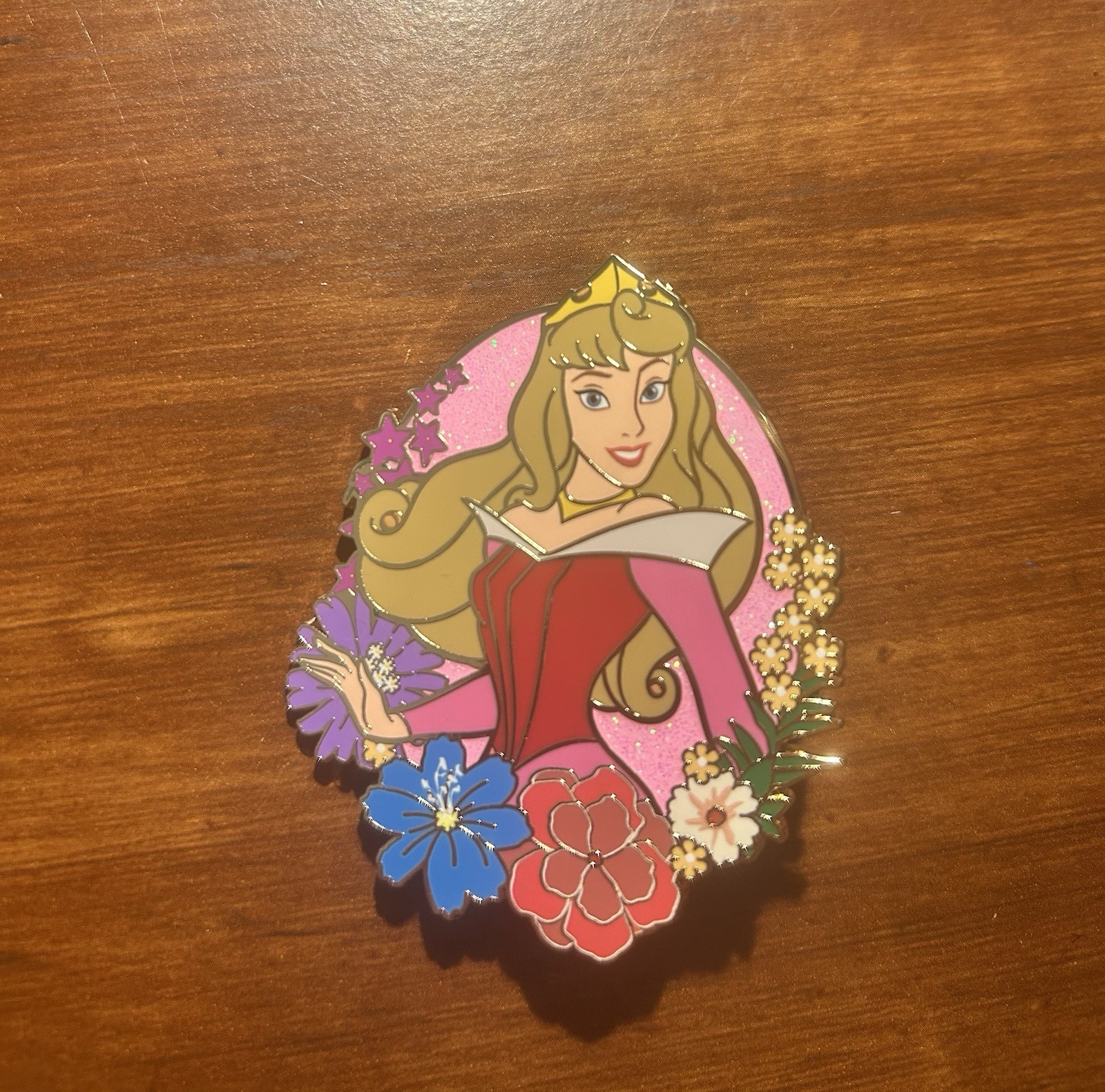 Disney Princess Royal Blooms PALM Mystery Glitter Pin – Sleeping Beauty Aurora