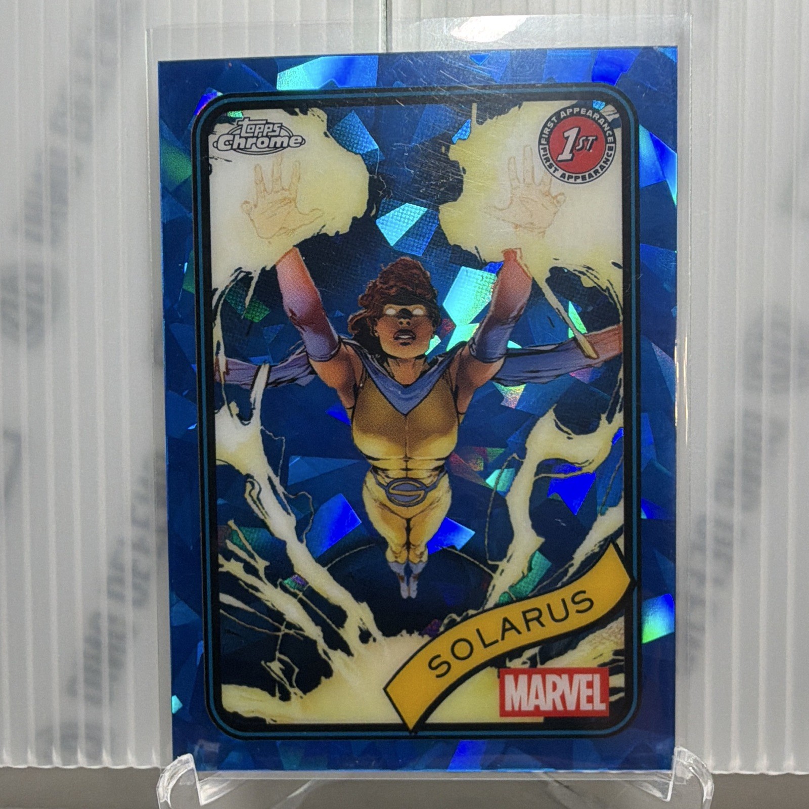 Solarus 2025 Topps Chrome Marvel First Appearance Sapphire Blue Card No. 8