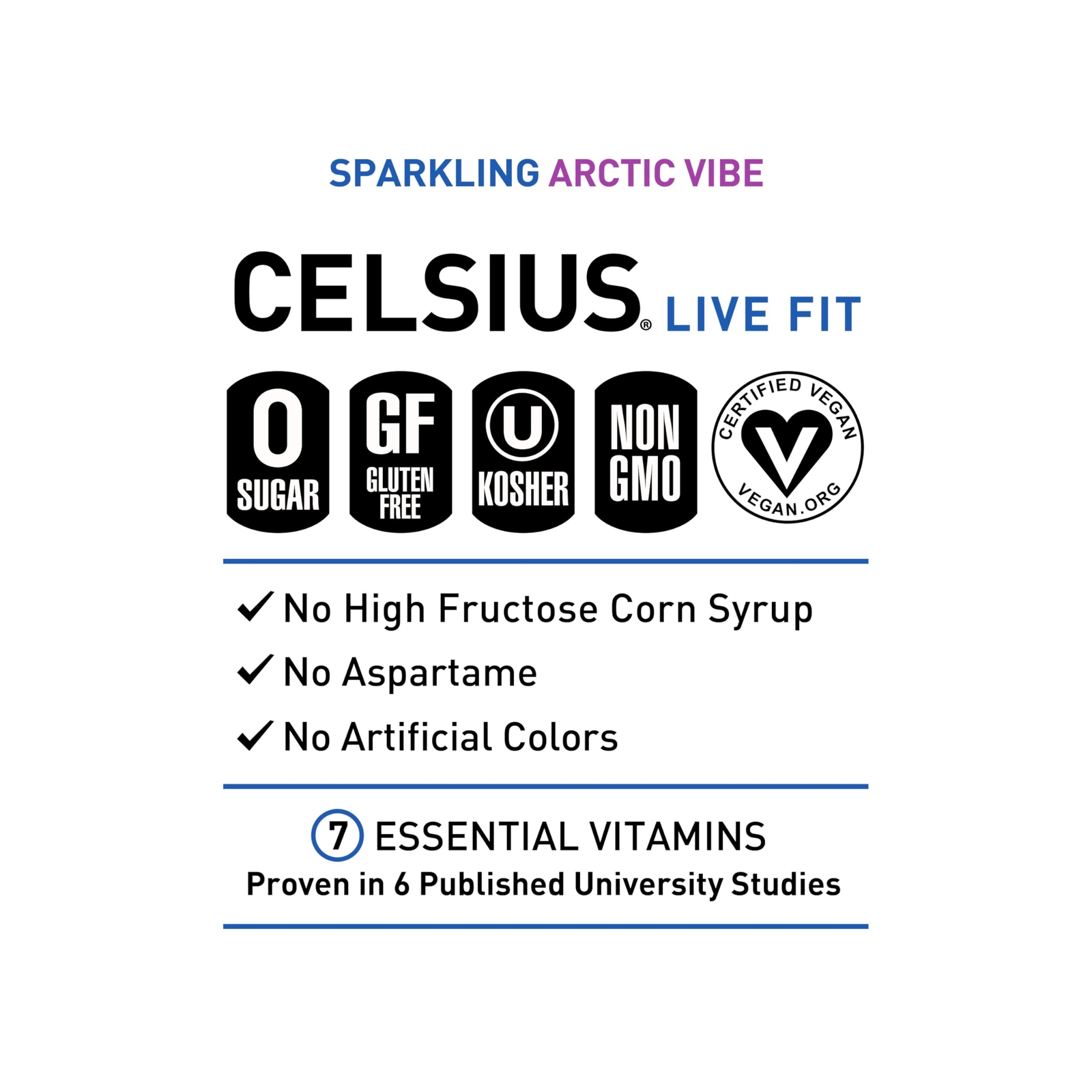 Celsius Sparkling Arctic Vibe Energy Drink Frozen Berry Pack Of 12 Cans 12 Fl Oz
