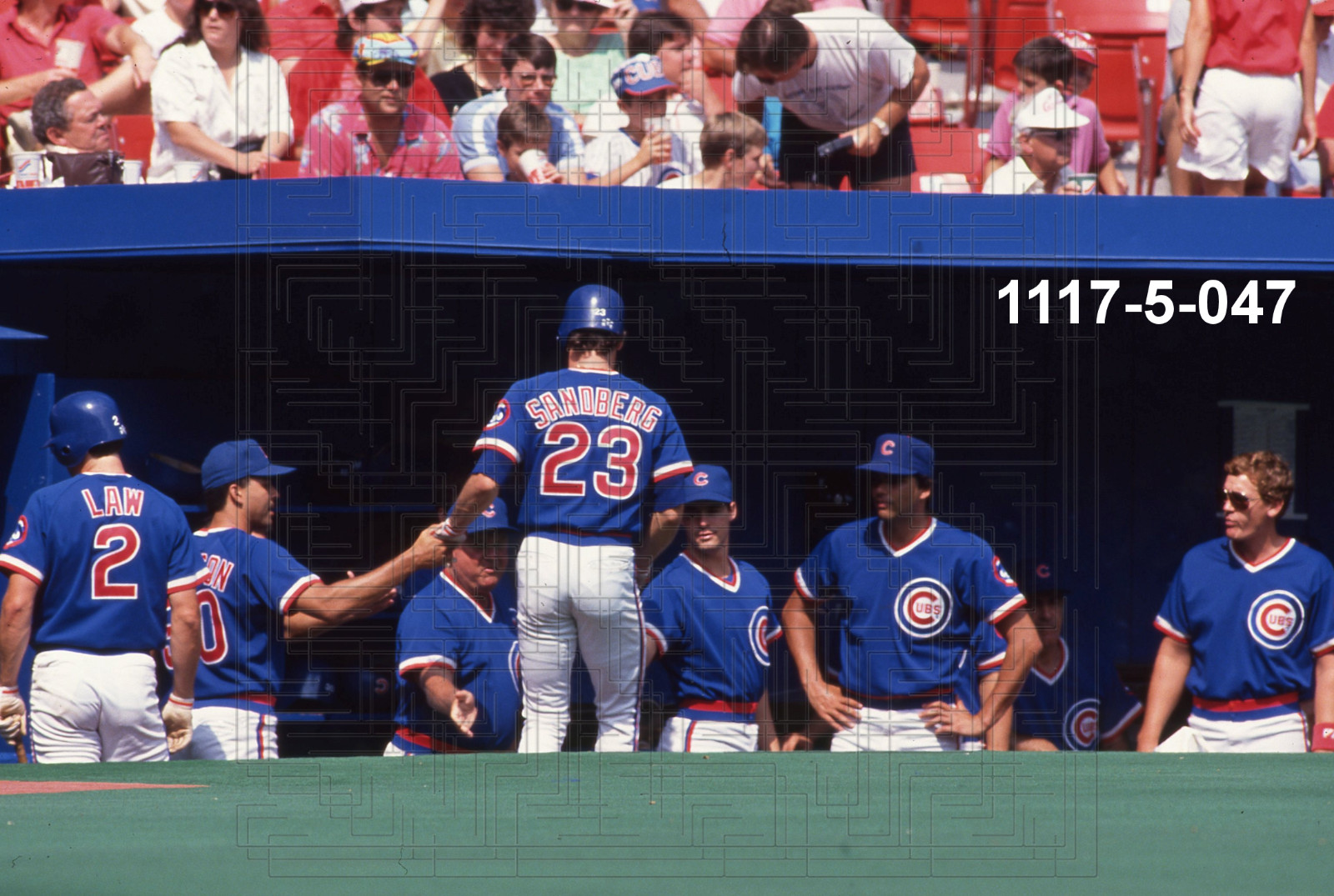 Ryne Sandberg – Chicago Cubs – set of two 35mm color slides