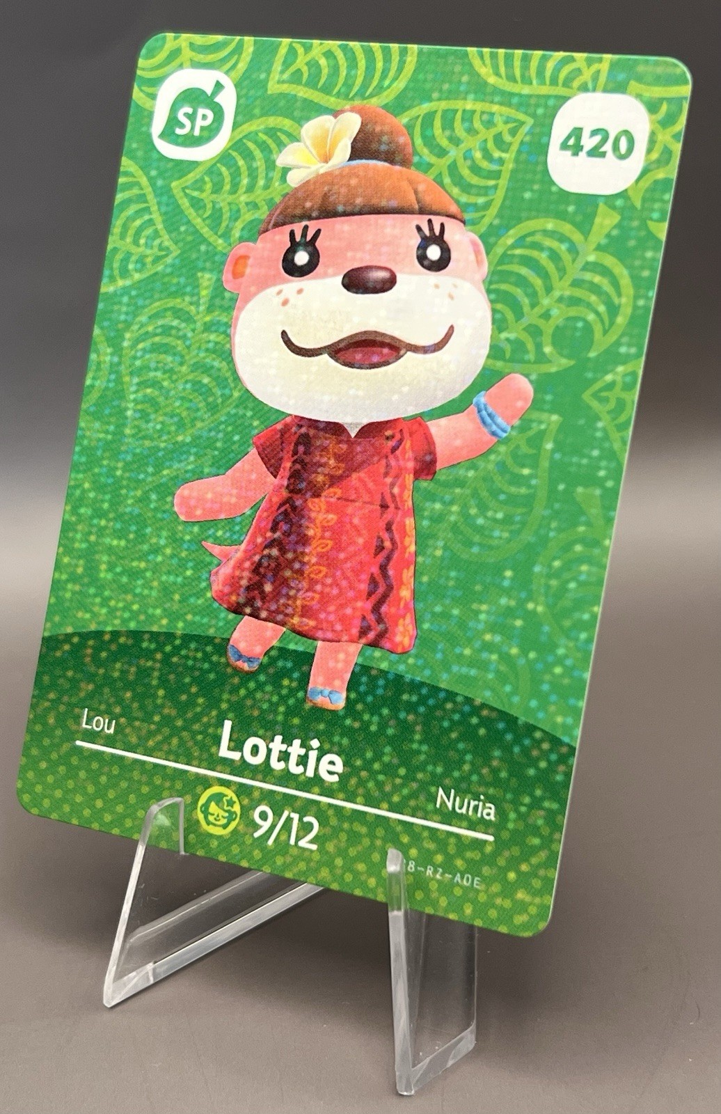 420 Lottie – Animal Crossing Amiibo Card – Series 5 – Authentic NM