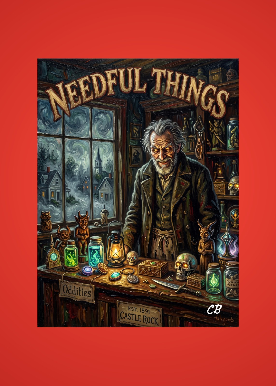 Needful Things Reimagined ACEO Giclee Print | Stephen King Horror | Castle Rock