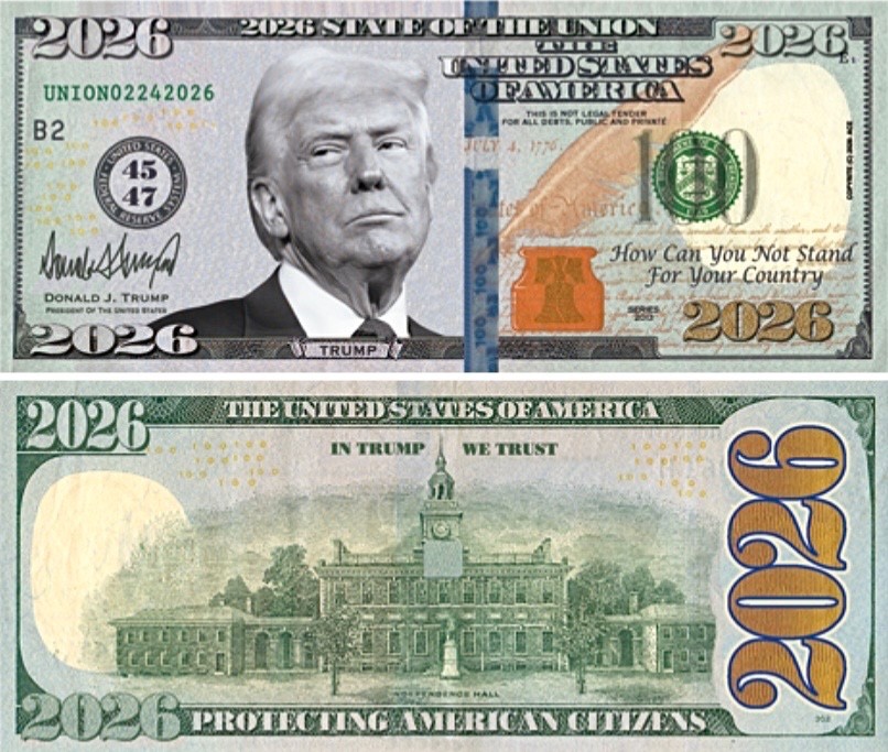 100 Pack Donald Trump 2026 Dollar Bill Collectible POTUS Presidential MAGA Money