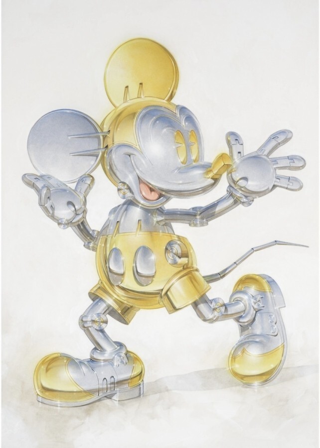 Mickey Mouse Now and Future Edition print Hajime Sorayama with frame ED 100
