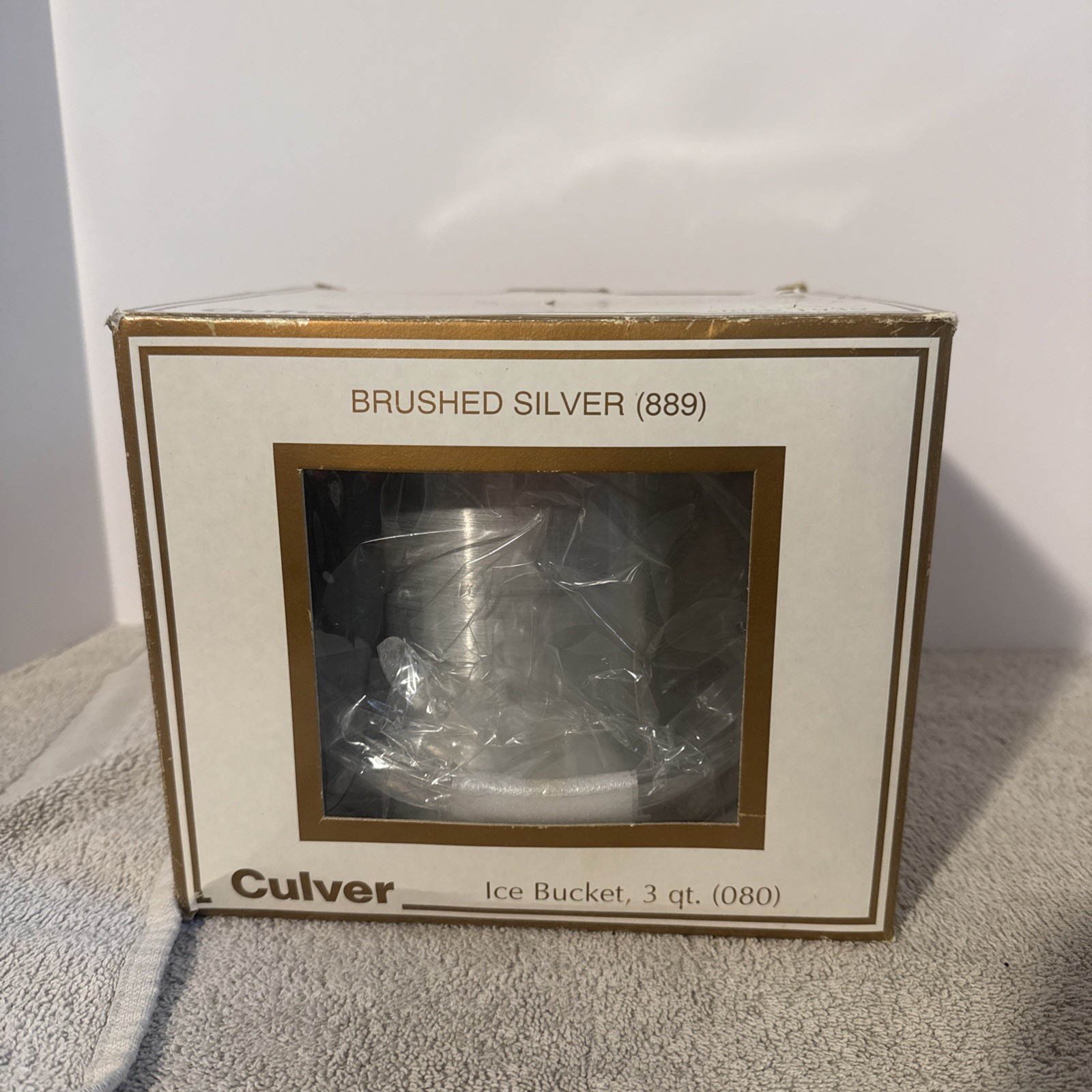 Culver Brushed Silver (889) 3 Qt Ice Bucket New In Box