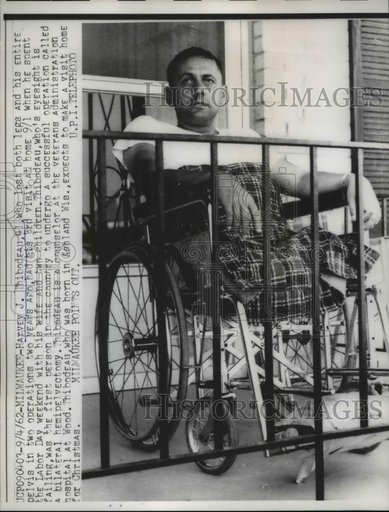 1962 Press Photo Milwaukee Wis Harvey Thibodeau for a operation