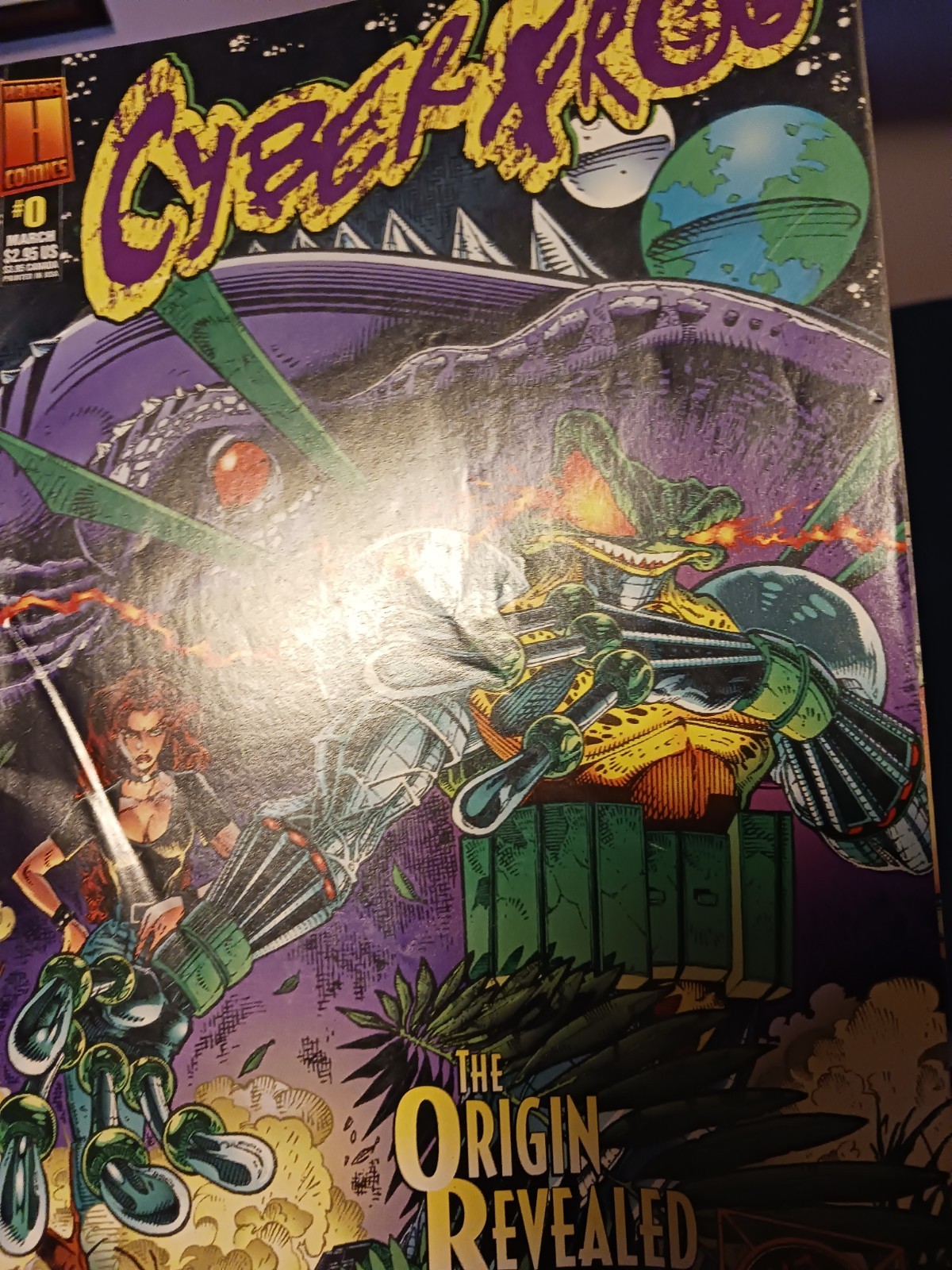 CyberFrog 0 🐸 Rare Ethan Van Sciver 1997 HARRIS Comics Cyber Frog 0 🐸