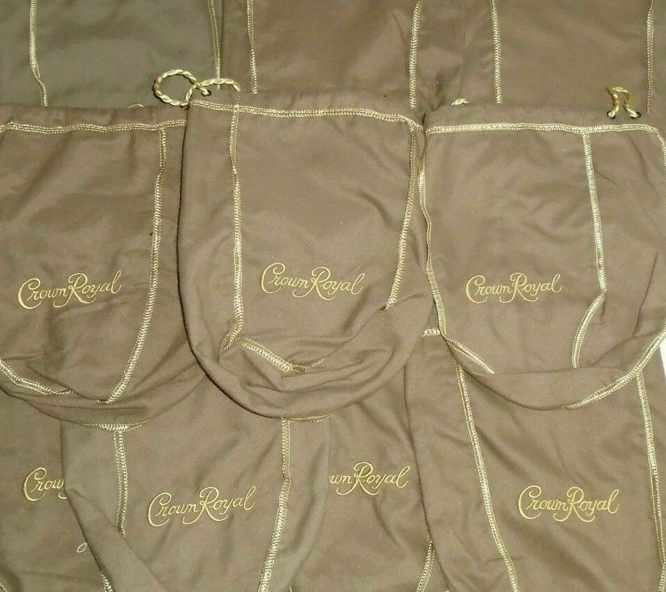 Lot of 20 Crown Royal Vanilla 750ml Tan Gold Drawstring 9″ Medium Bags