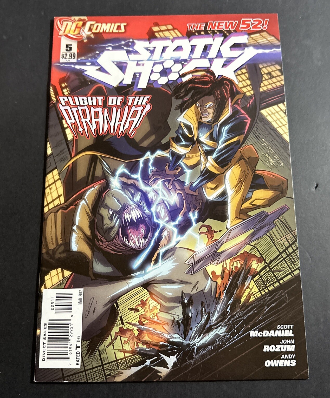 Static Shock #5 (2011) The New 52! Vf/nm J-2
