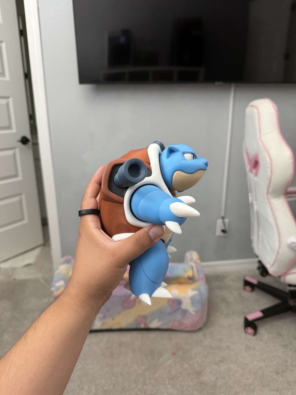 3D Printed -Blastoise #009 Figure- 5″ Tall 3D Printed -PLA Plastic