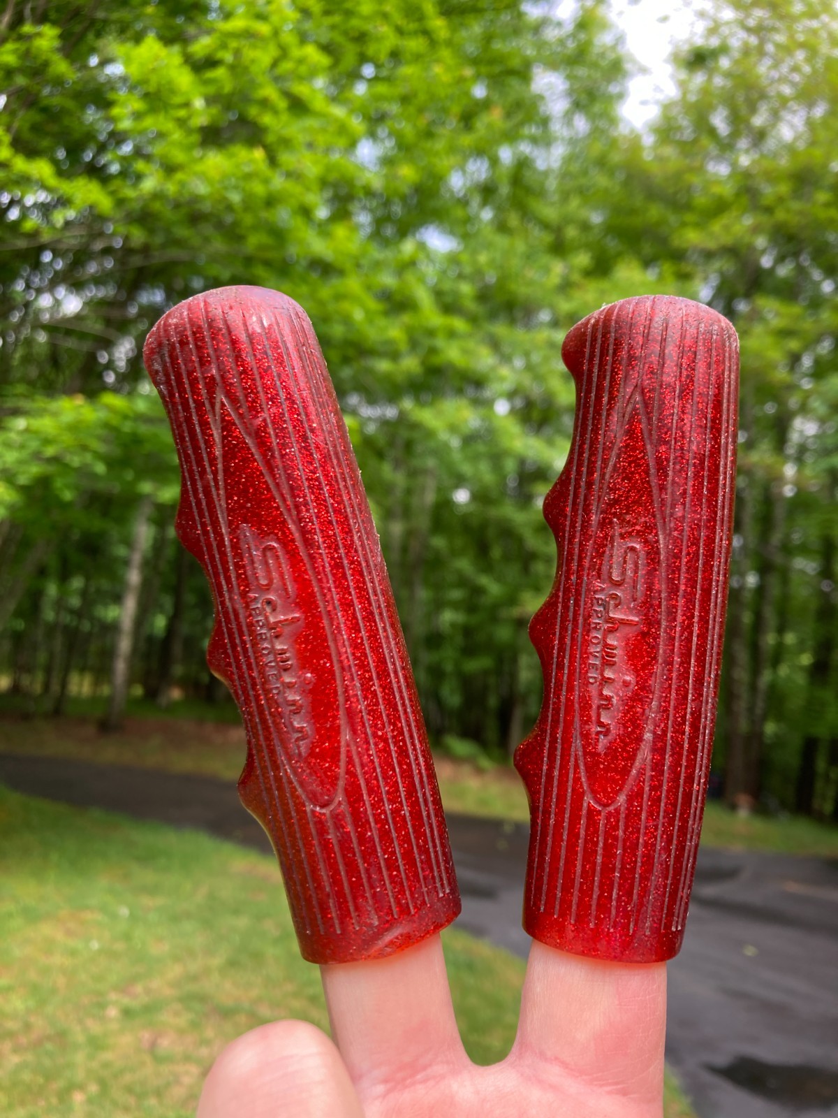 VTG Schwinn Stingray Muscle Bike 1971 Original Metallic Glitter Red Hand Grips