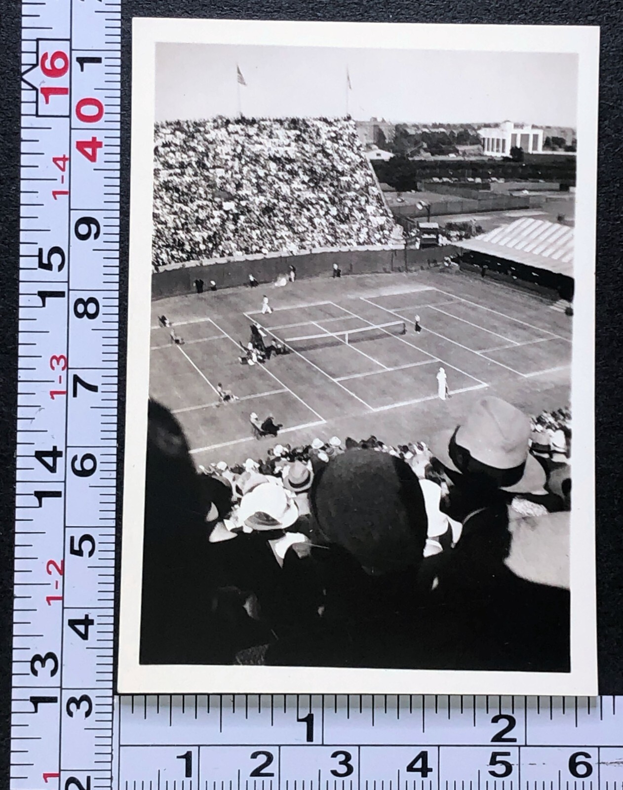 Early Tennis Match Sports Court Stands People Photo Snapshot #8