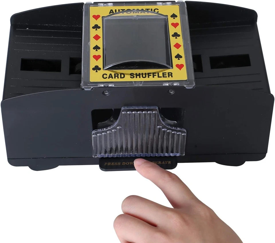 2 Deck Automatic Card Shuffler Poker Cards Shuffling Machine Casino Playing Game