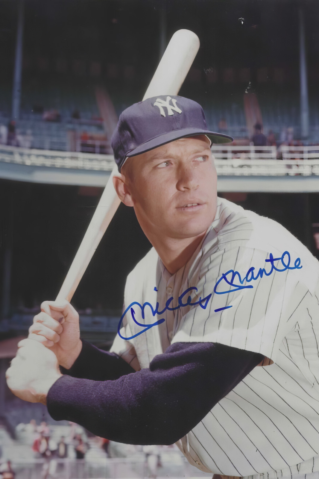 MICKEY MANTLE NEW YORK YANKEES BASEBALL PLAYER AUTOGRAPHED 4X6 PHOTO REPRINT