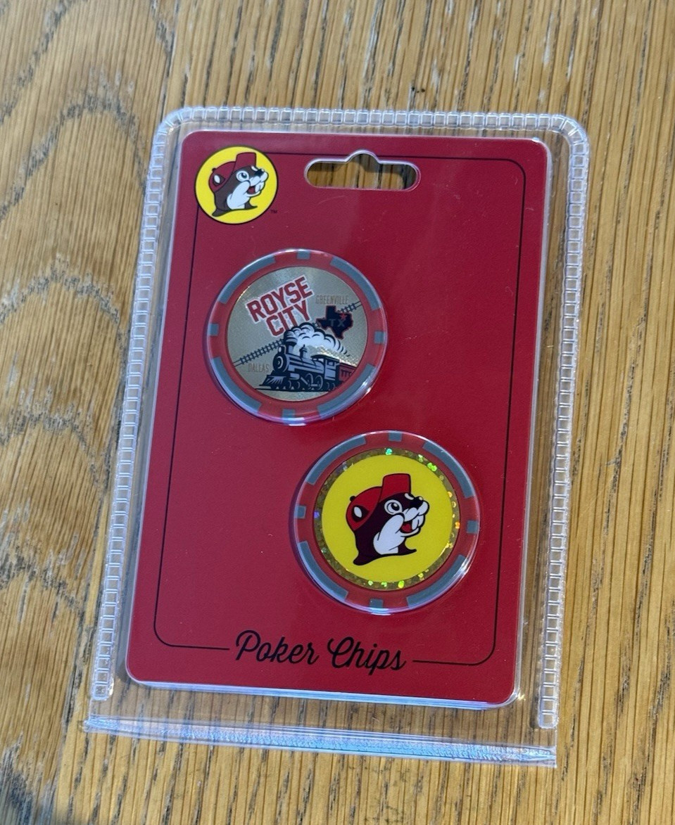 Buc-ee’s Collectible Poker Chips Store Specific- Royse City Texas – New 2 Pack