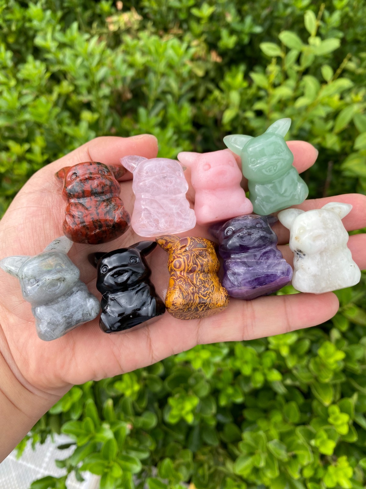 50PCS Natural Mixed skull Carved Quartz Reiki Hallowmas Crystal healing gift