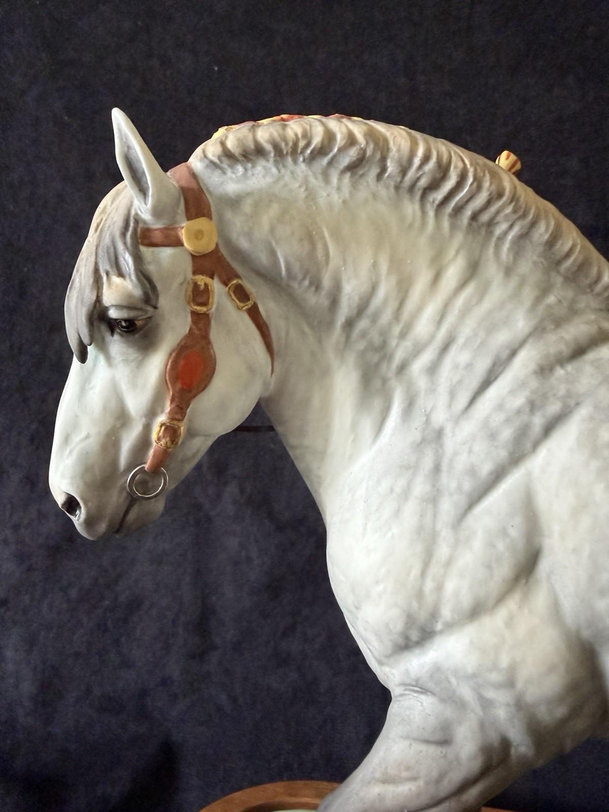 Vintage Royal Worcester Percheron Draft Horse Statue by Doris Lindner #132
