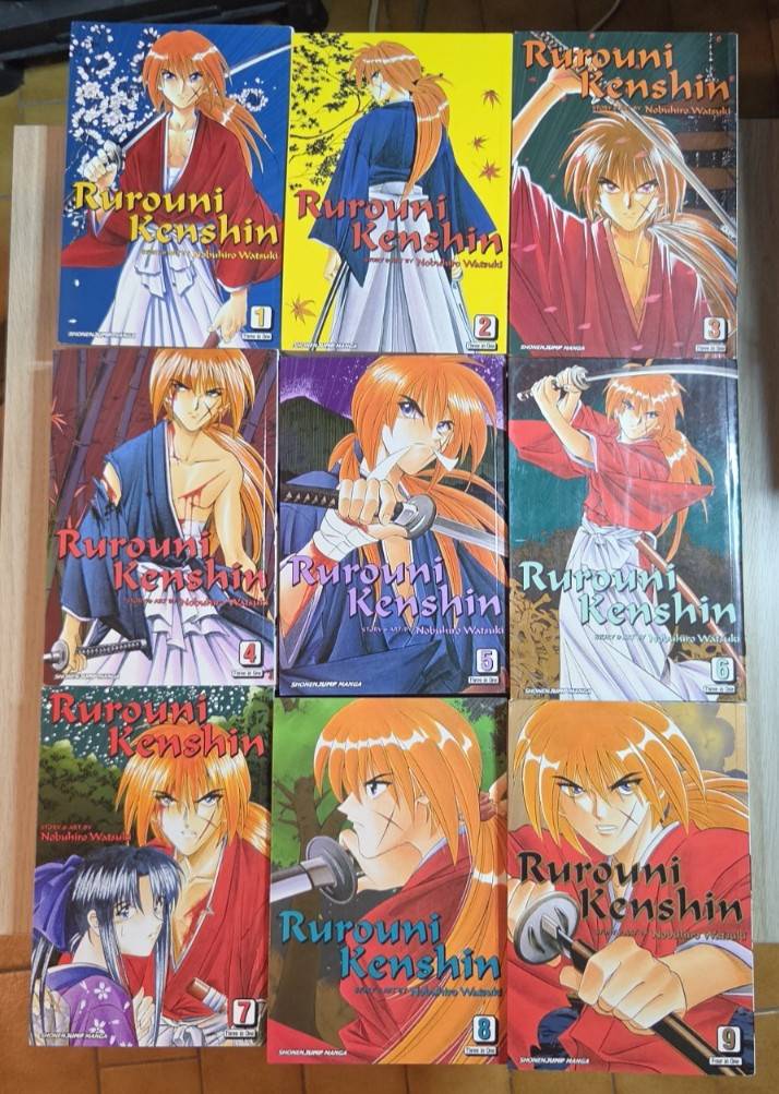 Rurouni Kenshin VizBig Volumes 1-9 English Manga Complete Set Series 3 in 1