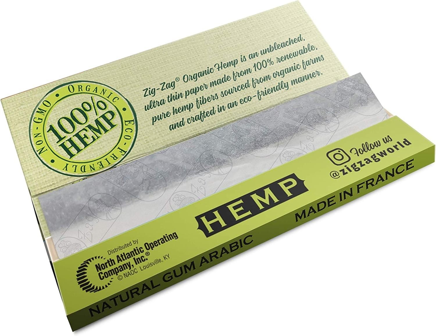 ZIG-ZAG Hemp Rolling Papers 1¼ Size (24 Booklets) – 50 24 Count (Pack of 1)