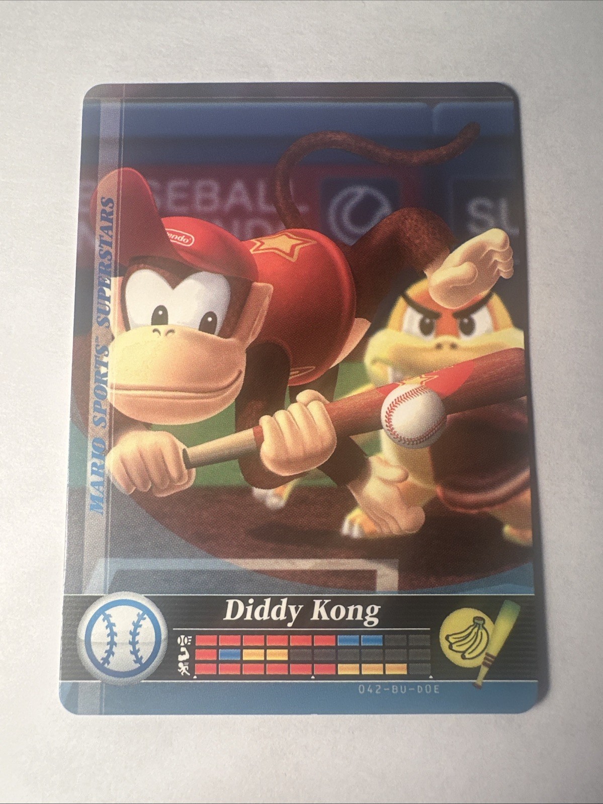 Mario Sports Superstars Amiibo Card Diddy Kong Baseball USA