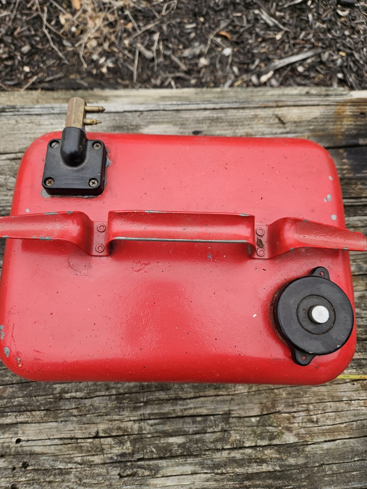 Vintage Mercury Quicksilver 3 Gallon Metal Fuel Gas Can Boat Marine Tank
