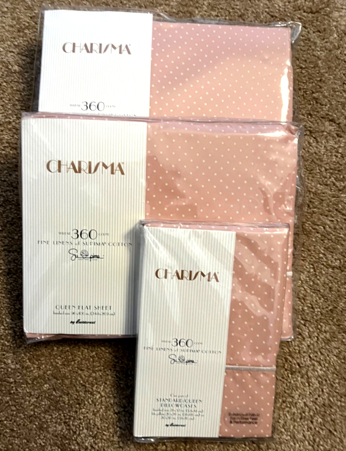 CHARISMA by Fieldcrest NWT Vintage Queen Sheet SET – 100% Supima Cotton