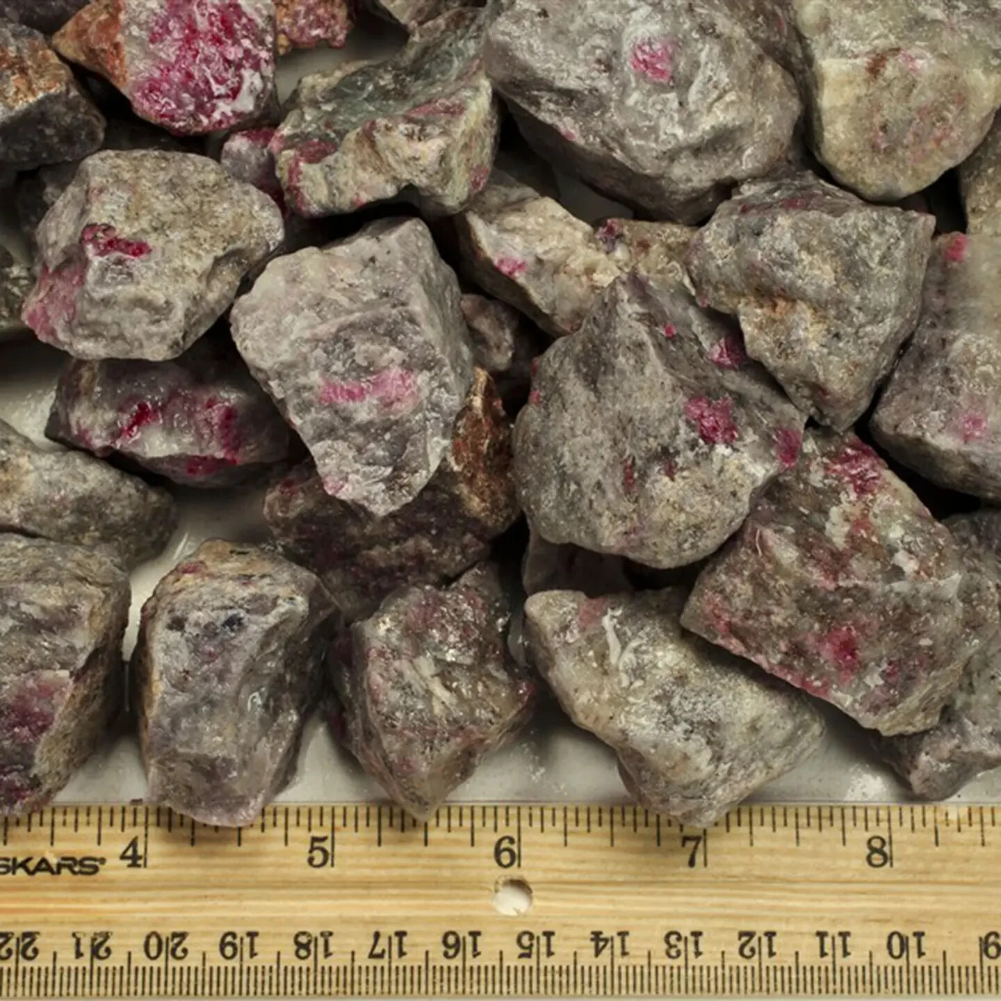 1lb Fluorescent Rough Ruby in Crystal from India – Great fluorescent mineral