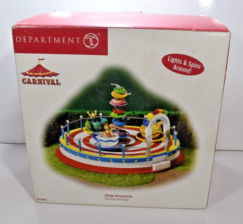 Department 56 Carnival Figurine Set #56.53803 Twirling Tea Cups – No Plug